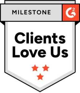 Corsica Technologies G2 2025 Clients Love Us badge