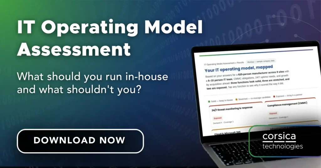 IT operating model assessment - Corsica Technologies