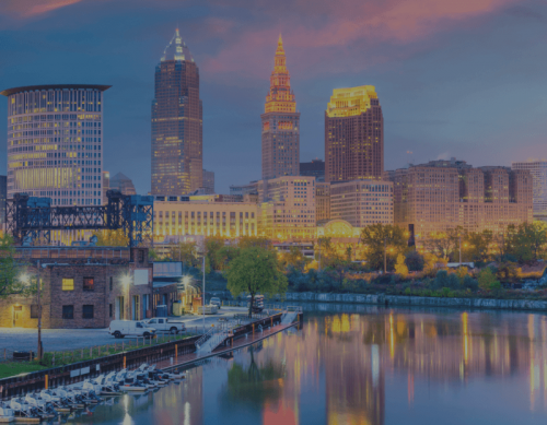 Cleveland Ohio skyline banner